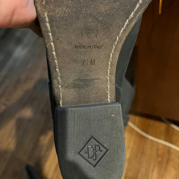 slouchy western gray whimsigoth boho blue donald pliner boots 7.5 (very chloe) - Picture 4 of 4